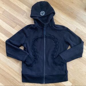 Lululemon Hiver Ruffle Scuba Hoodie, size 12
